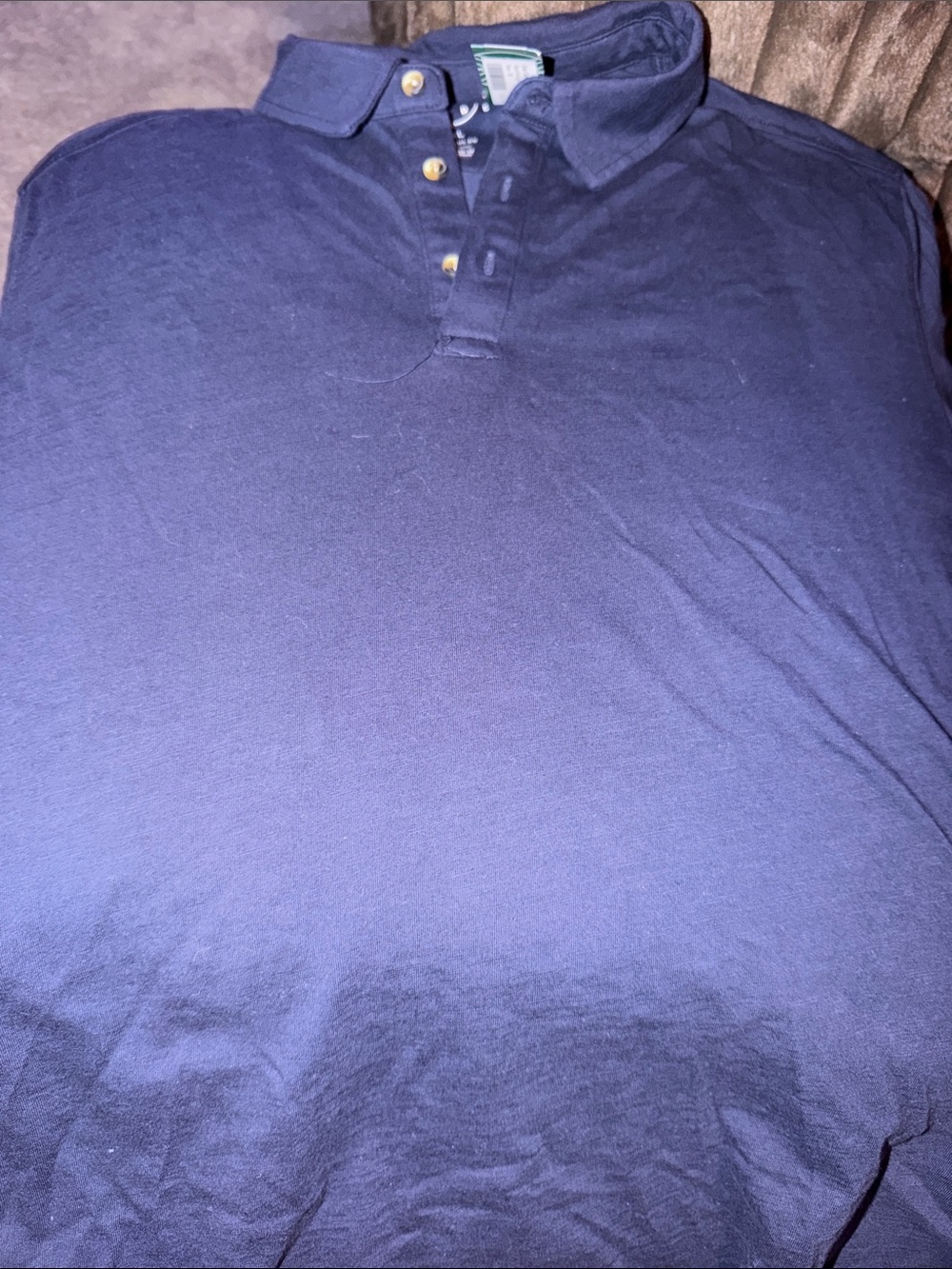 The Even Tide Ryen Vintage Wash Slub Polo in Navy new